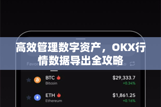 高效管理数字资产，OKX行情数据导出全攻略